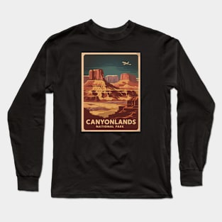 Vintage Poster of Canyonlands National Park Long Sleeve T-Shirt